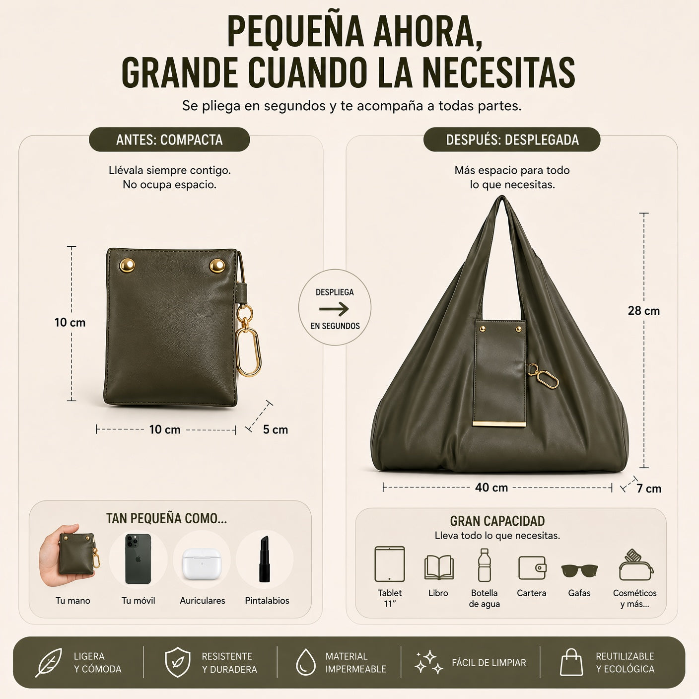 Bolsa Plegable Compacta