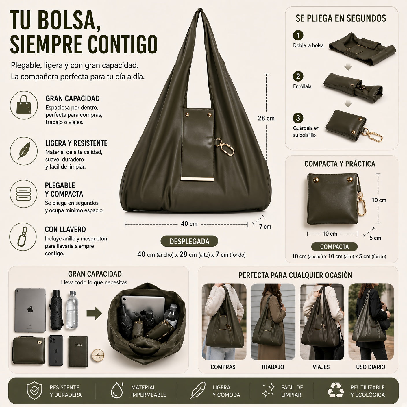 Bolsa Plegable Compacta